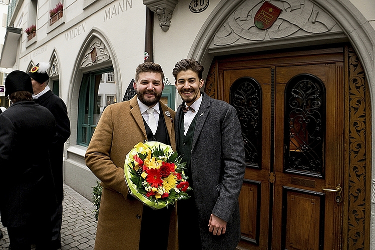 Die Söhne des Fritschivaters, Jan (links) und Tim Widmer.