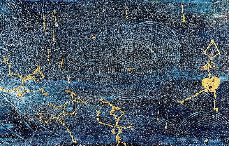 Ohne Titel, 32 × 62 cm, Spachteltechnik in Öl. Bilder: zvg