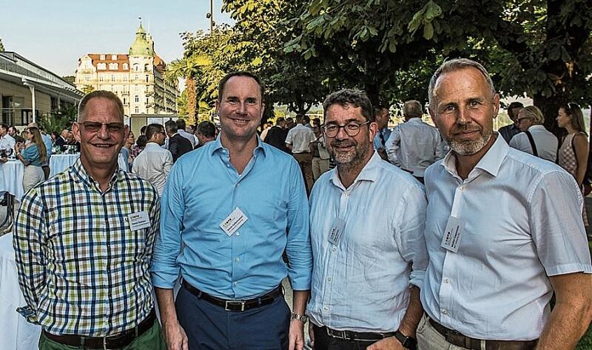 Von links: Patrick Thommen, Thommen Law & Risk Management, Simon Kalbermatten, HI Executive Consulting, Alex Fischer, UD Medien, und Walter Capozzolo, BBT Software AG.