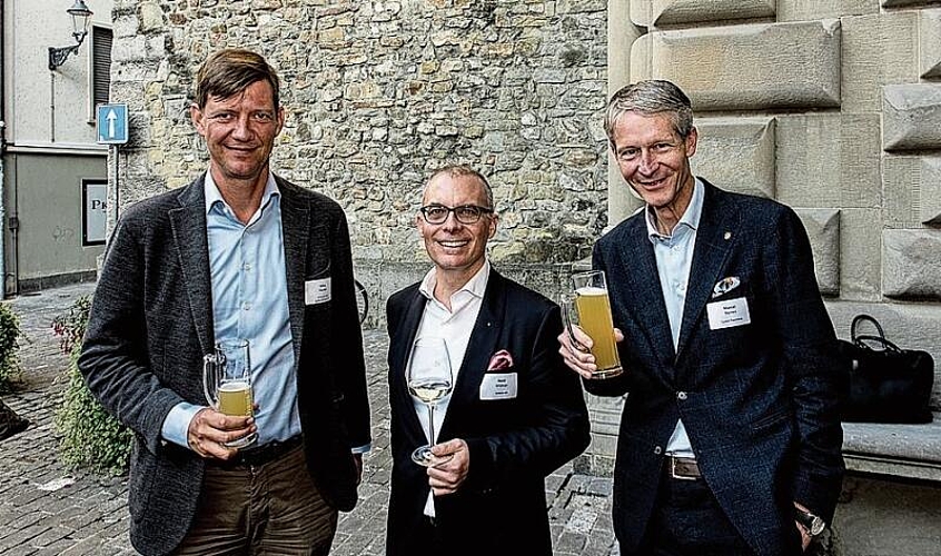 Von links: Michael Hauser, Hotel Schweizerhof, René Widmer, TimeVallée Gübelin AG, und Marcel Perren, Tourismus Luzern.