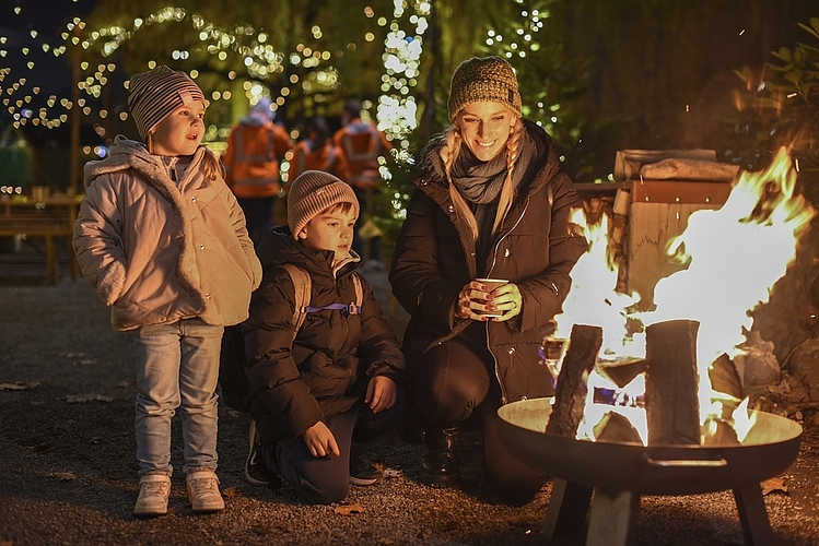 «Wir besuchten Rudolfs Weihnacht wegen des Kids Corner», erklärte Cindy Zimmermann (rechts) mit Ava und Lou.