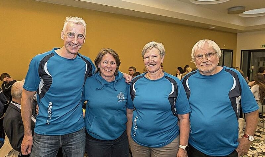 Der Leichtathletik Club Luzern mit (von links): Andy Habermacher, Jasmin Schorno, Mägy Duss und Pino Pilotto.