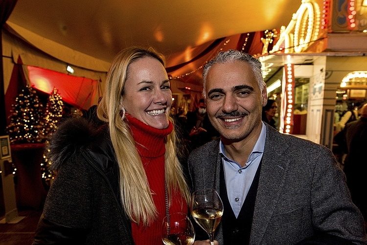 Andrea Brotschi und Antonio Comito freuten sich über die Töffshow «Globe of Speed».