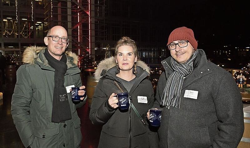 Von links: Andreas und Manuela Spieler, HW Hauswartungen,und Pascal Grüter, Grüter Eventmanagement GmbH.