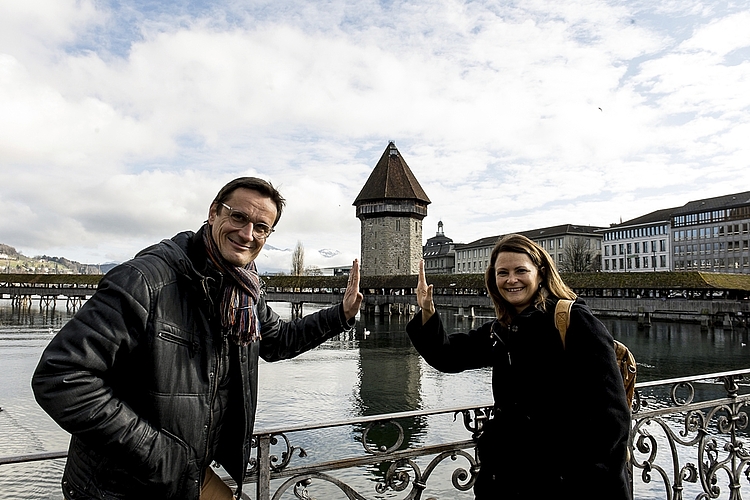 Jost und Andrea Huwyler schauen, dass der Turm in der Stadt bleibt und die Fasnacht auch.