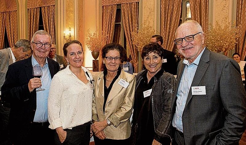 Von links: Mediator Kurt Bieder, Jacqueline Theiler, Präsidentin FDP Kanton Luzern, Kantonsrätin Heidi Scherer, Claudia Portmann-de Simoni und Georges Theiler, alt Ständerat.