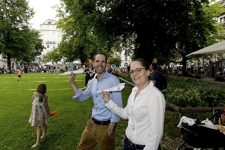Patrick Pöttschacher und Kathrin Hess des Restaurants Bellini Locanda Ticinese hatten ihre Startzeit knapp verpasst.