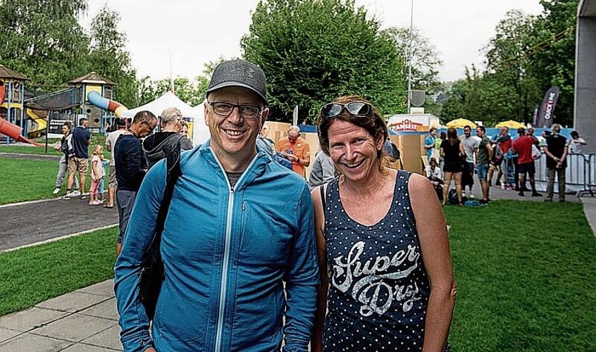 Rainer Aregger und Ursula Karrer: Als aktive SLRG-Mitglieder in Helfer:innen-Funktionen seit Jahren im Einsatz, waren sie dieses Jahr selber am Start.