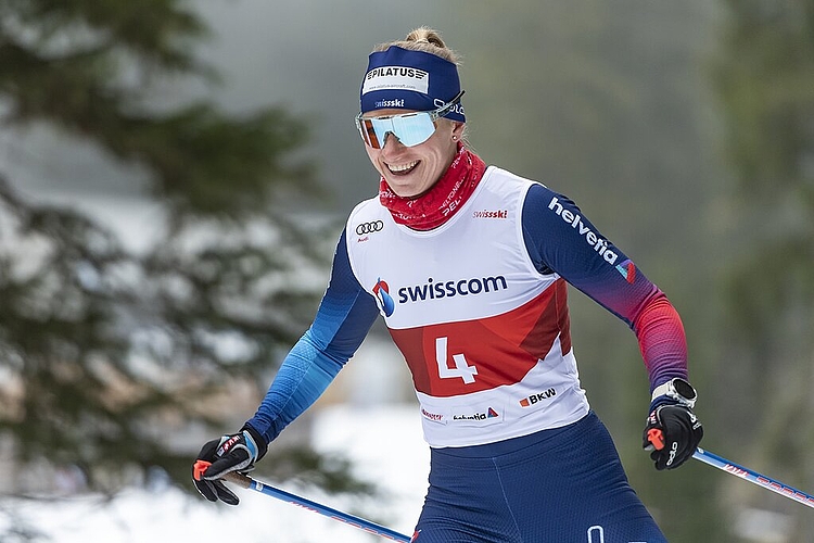 22. Februar: Die Horwer Langläuferin Nadine Fähndrich fährt im Weltcup zum 2. Mal in einem Einzelrennen auf das Podest (3. Rang). Ende Jahr folgt der erste Sieg. Bild: Swiss-Ski/Stephan Bögli