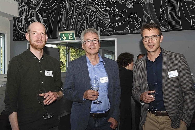 Von links: Marc Rambold, Betriebsleiter Südpol, Thomas Glatthard, ehemaliger Gebietsmanager Luzern Süd, und Roland Dahinden, Brunner Medien AG.