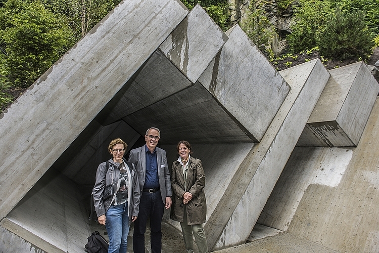 Christine und André Meyer: Als ehemalige Präsidentin des Forum-Gletschergarten-Vereins erlebte sie hautnah die verschiedenen Ideen bis zur Realisierung des fertigen Bauwerks.