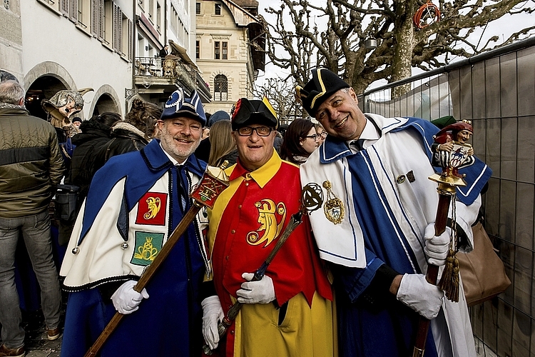 Drei standfeste Weibel (von links): Dani Bühler, Carlo Bacchetta und Pius Schmid.