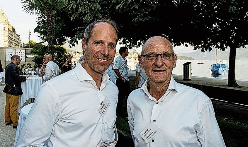 Von links: Marco Buck, Reichmuth und Co, Privatbankiers, und Josef Sommer, Fenaco-Genossenschaft.