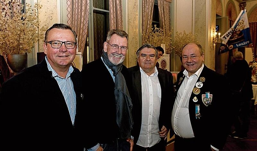 Von links: Noggeler-Altherren mit René Najer, Cesco Birrer, Beat Graf und Markus Fankhauser. Sie freuen sich auf das 20-Jahr-Jubiläum am 12. Mai.