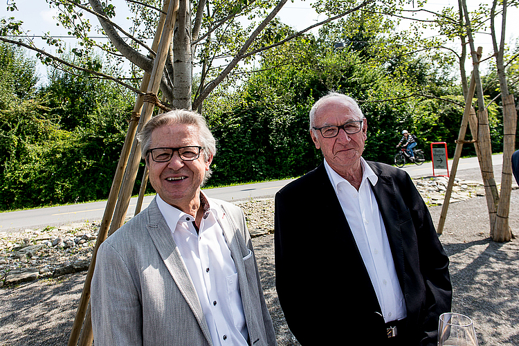 Georg Fellmann und Theodor Trutmann von der Stiftung Schul- und Kirchenmusik, die auch die nichtakademische Musikausbildung unterstützt.