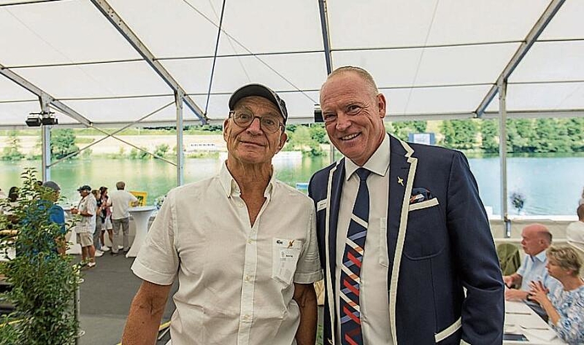 Werner Hug (l.), Hug Biscuit, Malters, und Clemens Fischer, OK Regatta Lucerne.