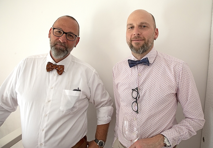 Frank Preuss (links) und Michael Müller titulierten sich als Theatergeniesser und verpassen – dank entsprechendem Abo – keine Premiere.