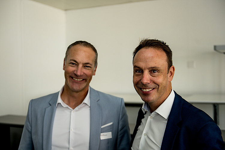 Adrian Bieri (l.), Raum und Design, könnte auch an der Reuss arbeiten. Ivan Buck, Wirtschaftsförderung Luzern, schwärmt von einer Rundfahrt auf dem Mittagsschiff.