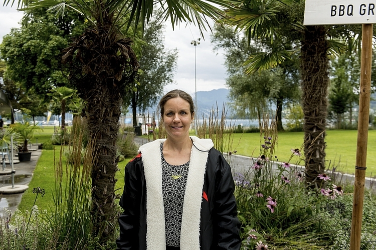 «Ich schaffe es», hatte Andrea Seiler auf den Oberarm geschrieben und ist vor dem Start am Morgen noch in die wärmende Jacke geschlüpft.
