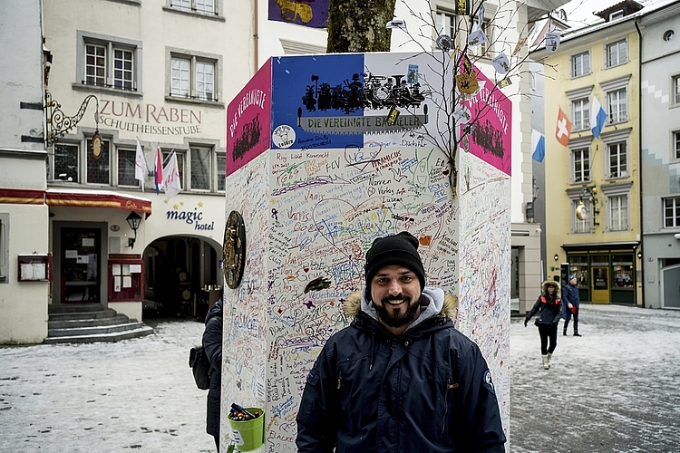 Stefan Kneubühler besuchte am Samstag die Fasnachtsstätten Mühlenplatz, Unter der Egg und den Kapellplatz.