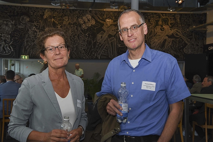 Kantonsrätin Heidi Scherer und Thomas Scherer von der Stadt Luzern: «Es ist eindrucksvoll, wie viele Leute kommen, wenn Luzern Plus zu einem Event einlädt.»