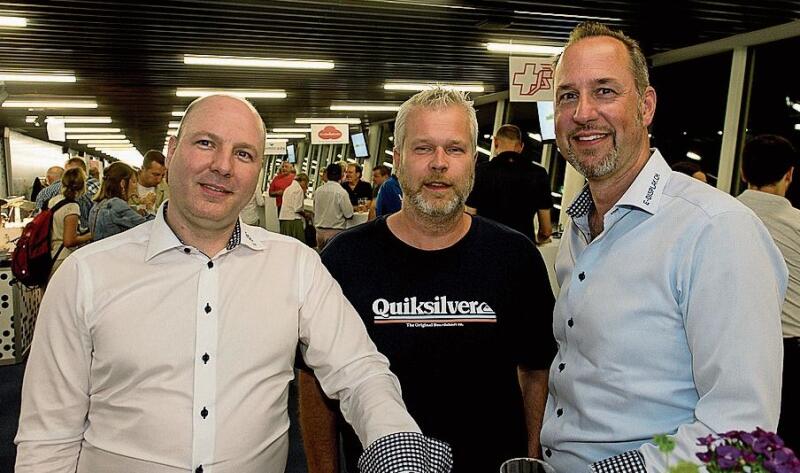 Von links: Thomas Zeller, Ivo Schild und Silvan Rohner. Für die drei war der Frauensprint
über 100 m das eindrücklichste Rennen. Von links: Thomas Zeller, Ivo Schild und Silvan Rohner. Für die drei war der Frauensprint über 100 m das eindrücklichste Rennen.