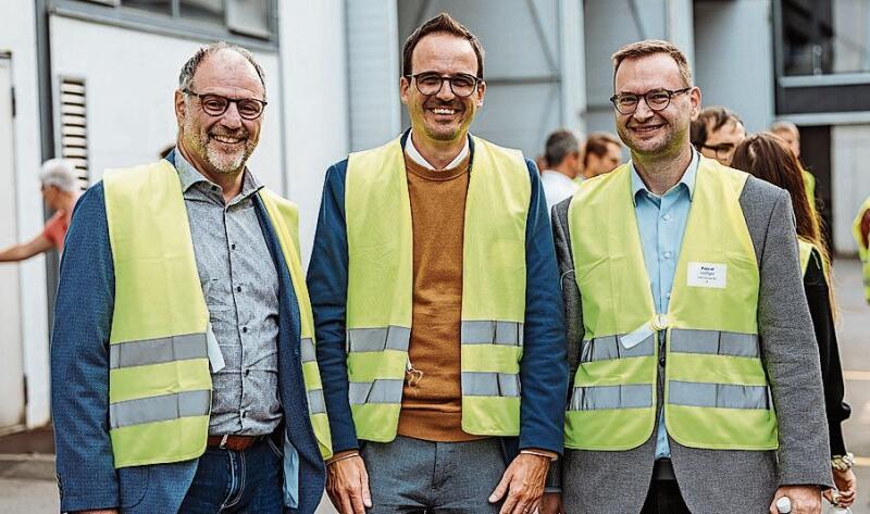 Von links: Christian Scheidegger, Christian Scheidegger Fotografie, Carlo Zgraggen,
Odermatt Zuber & Partner AG, und Pascal Häfliger, KWC Group AG. Von links: Christian Scheidegger, Christian Scheidegger Fotografie, Carlo Zgraggen, Odermatt Zuber & Partner AG, und Pascal Häfliger, KWC Group AG.