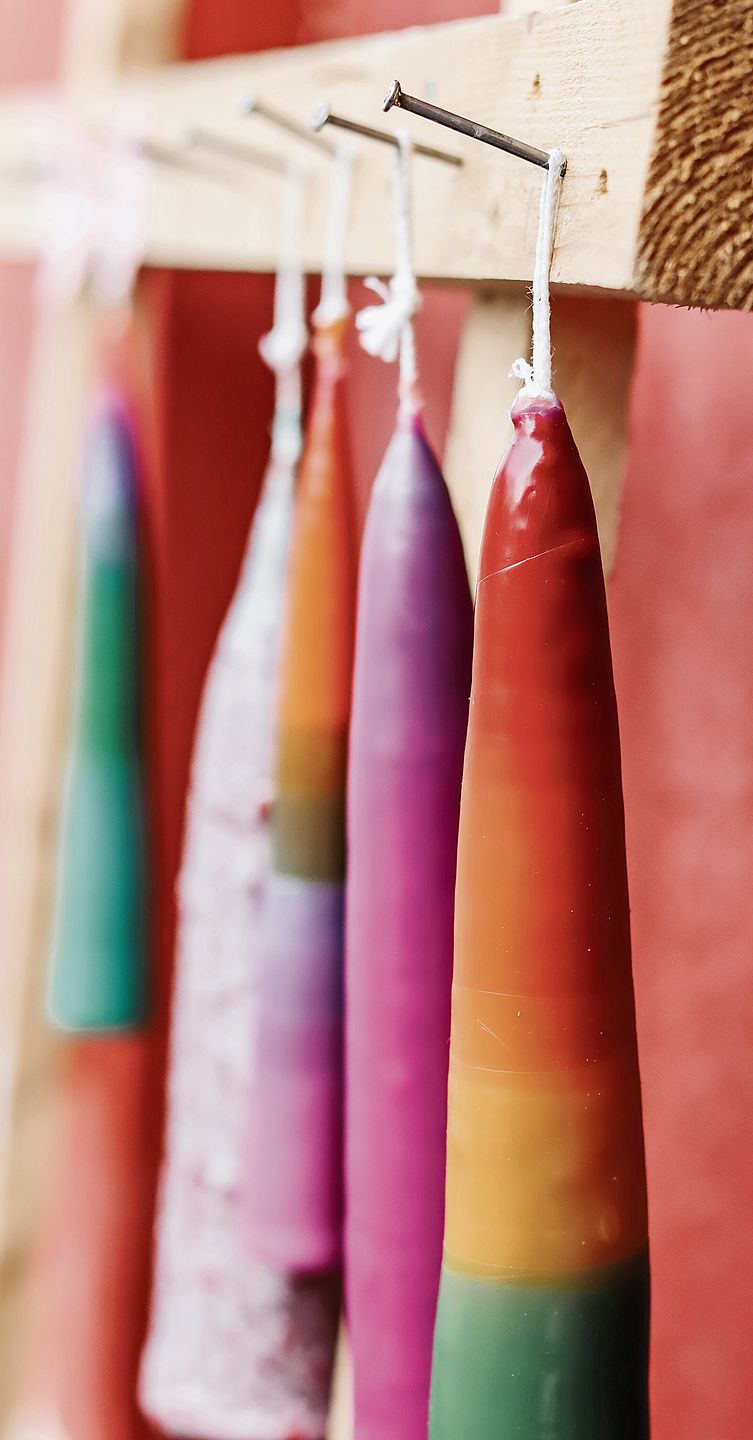 Jede Kerze ist ein Unikat.Foto: Romi Schmid 