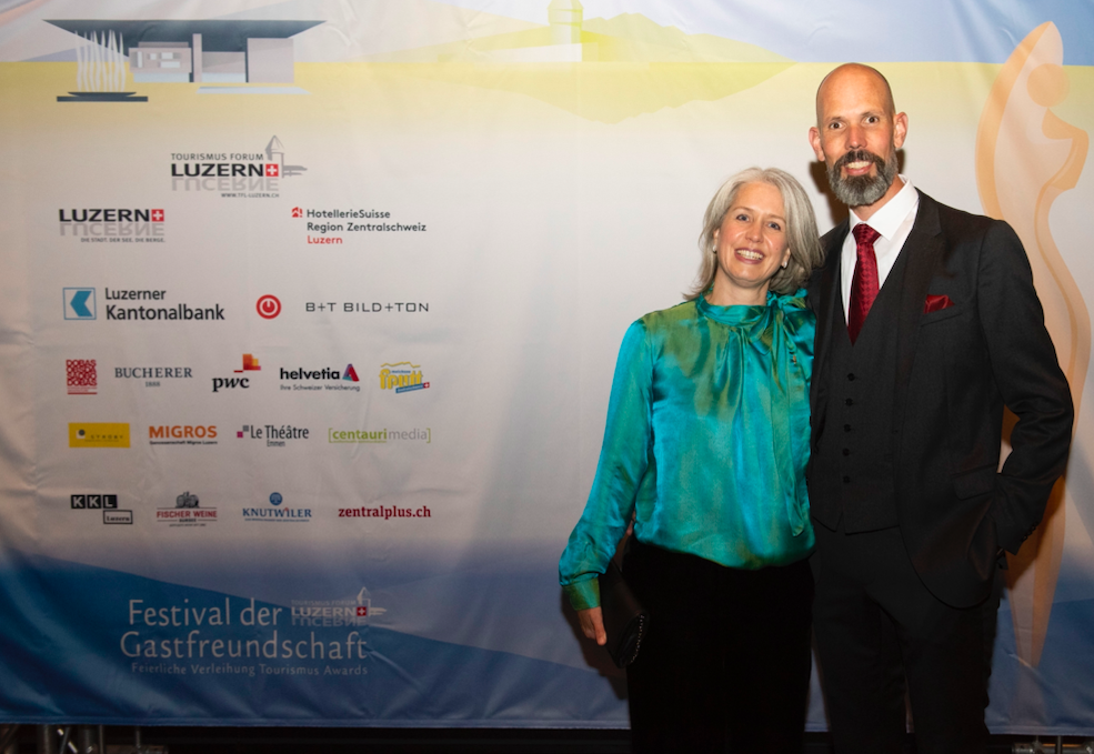 Franziska Bitzi vertrat am Samstag den Stadtrat, ihr Mann Adrian Staub begleitete sie.