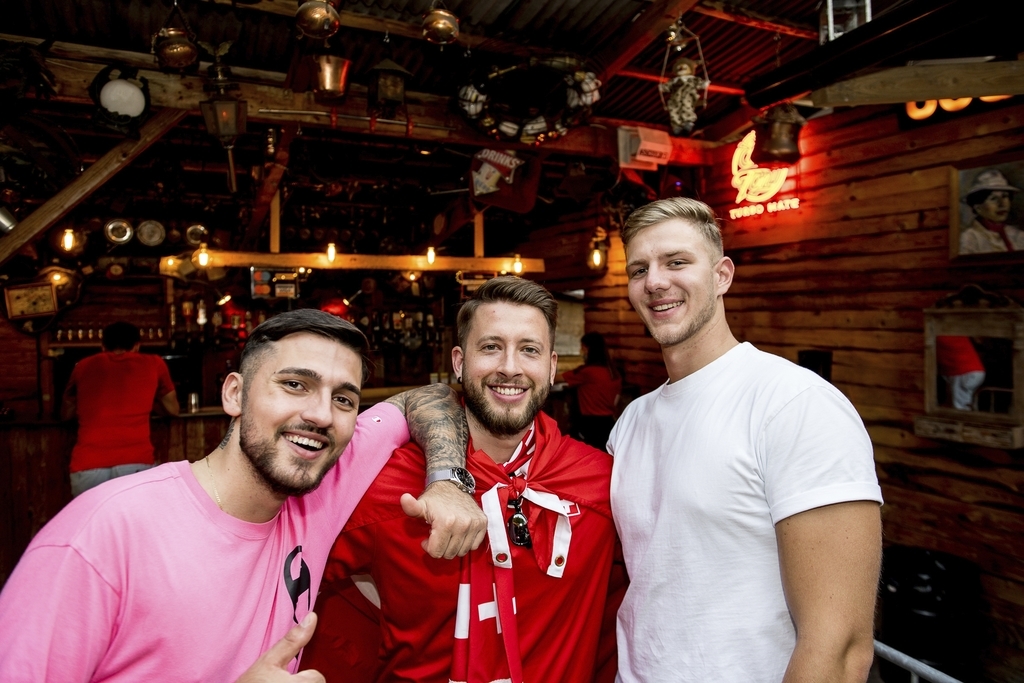 V. l. n. r.: Marko Zuljevic, Leandro Ribary und Luka Debeljak fanden nach dem Spiel, die Nati symbolisiere das Schweizer Multikulti.