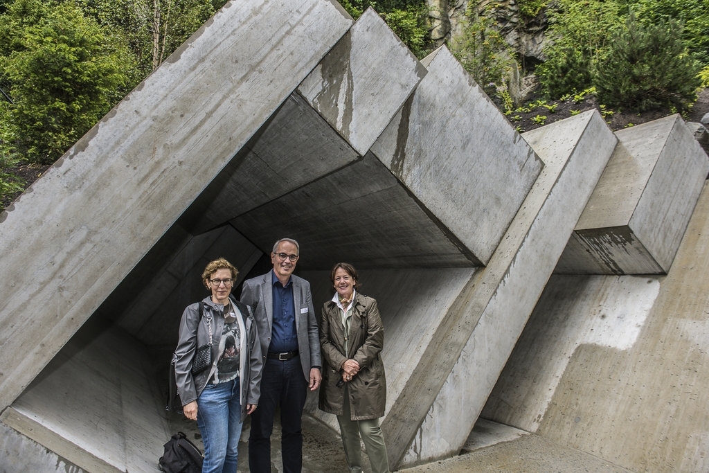 Christine und André Meyer: Als ehemalige Präsidentin des Forum-Gletschergarten-Vereins erlebte sie hautnah die verschiedenen Ideen bis zur Realisierung des fertigen Bauwerks.