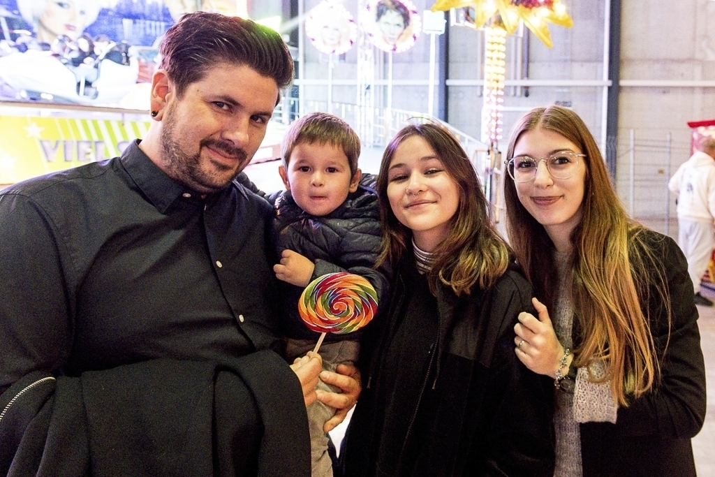 Von links: Lukas und Aaron Halser, Elena Korner und Jelena Halser liebten die Atmosphäre, aber vermissten die vielen Marktstände.