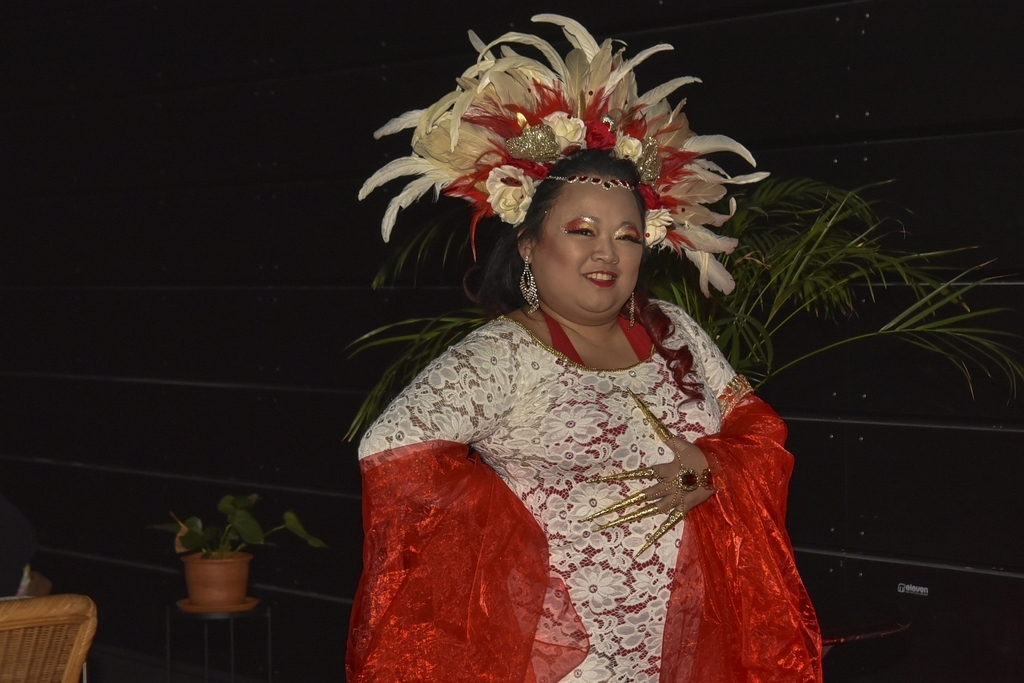Liu Bohème überzeugte bereits vor ihrem Burlesque-Auftritt mit ihrem wunderschönen Outfit.