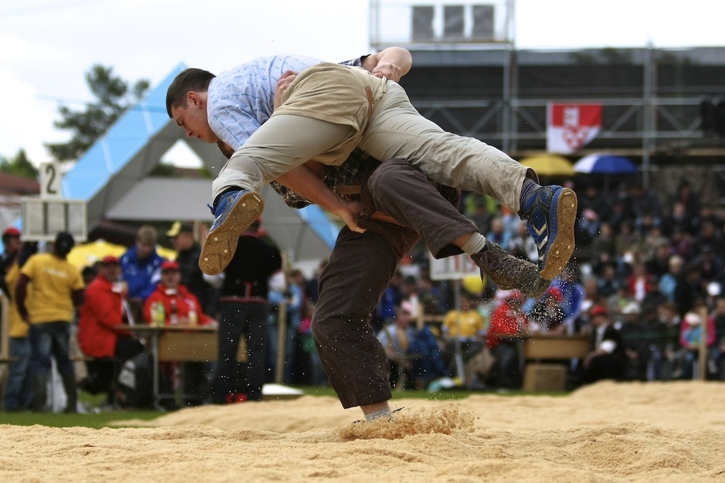 Nach mehreren coronabedingten Verschiebungen soll das kantonale Schwingfest in Rothenburg von 25. bis 29. Mai 2022 definitiv stattfinden. Bild: PD