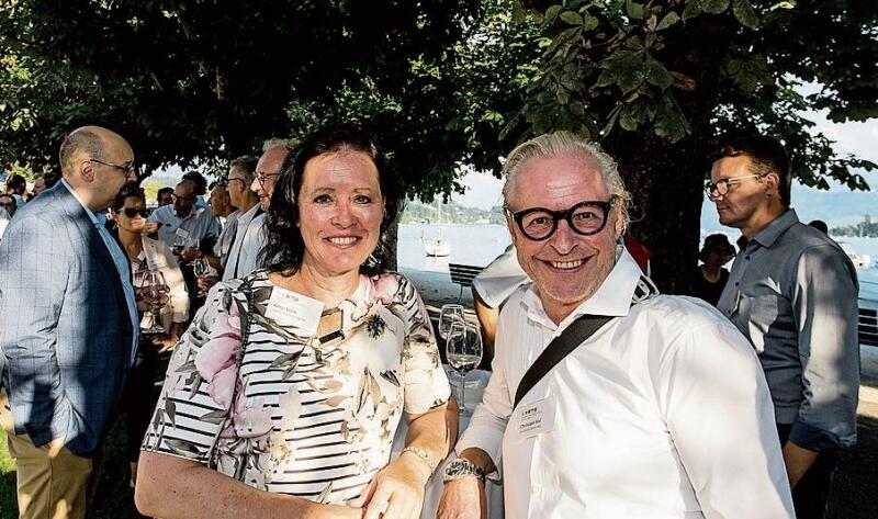 Antje Stein, Topas Engineering, und Christoph Risi, Die Waldstätter AG.