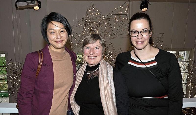 V. l.: Diel Schmid Meyer, Vizepräsidentin Die Mitte Stadt Luzern, Bettina Rizzi, Projektverantwortliche Anlässe und Empfänge, Stadt Luzern, und Lena Berger, Chefredaktorin von Zentralplus.